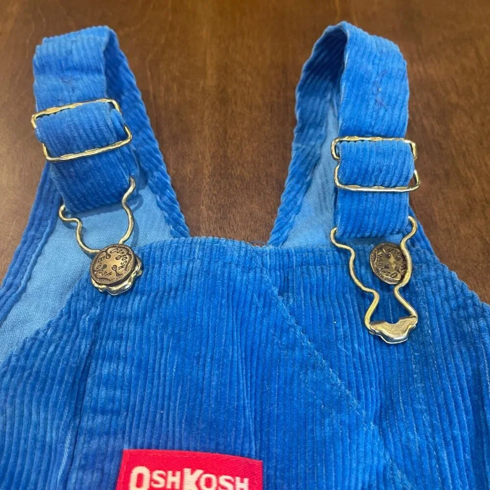 Vintage OshKosh Vestbak Corduroy Overalls Unisex Baby Size 18M USA Made‎ Crane